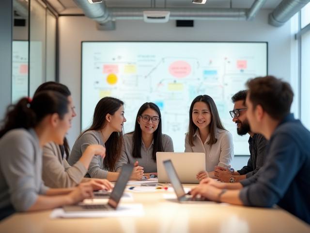 The RekaVista Design team collaborating in their modern Kuala Lumpur office.