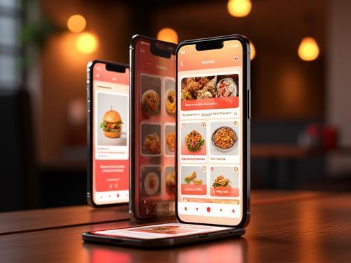 App screens for UrbanEats UI/UX project by RekaVista Design, showing food ordering interface.